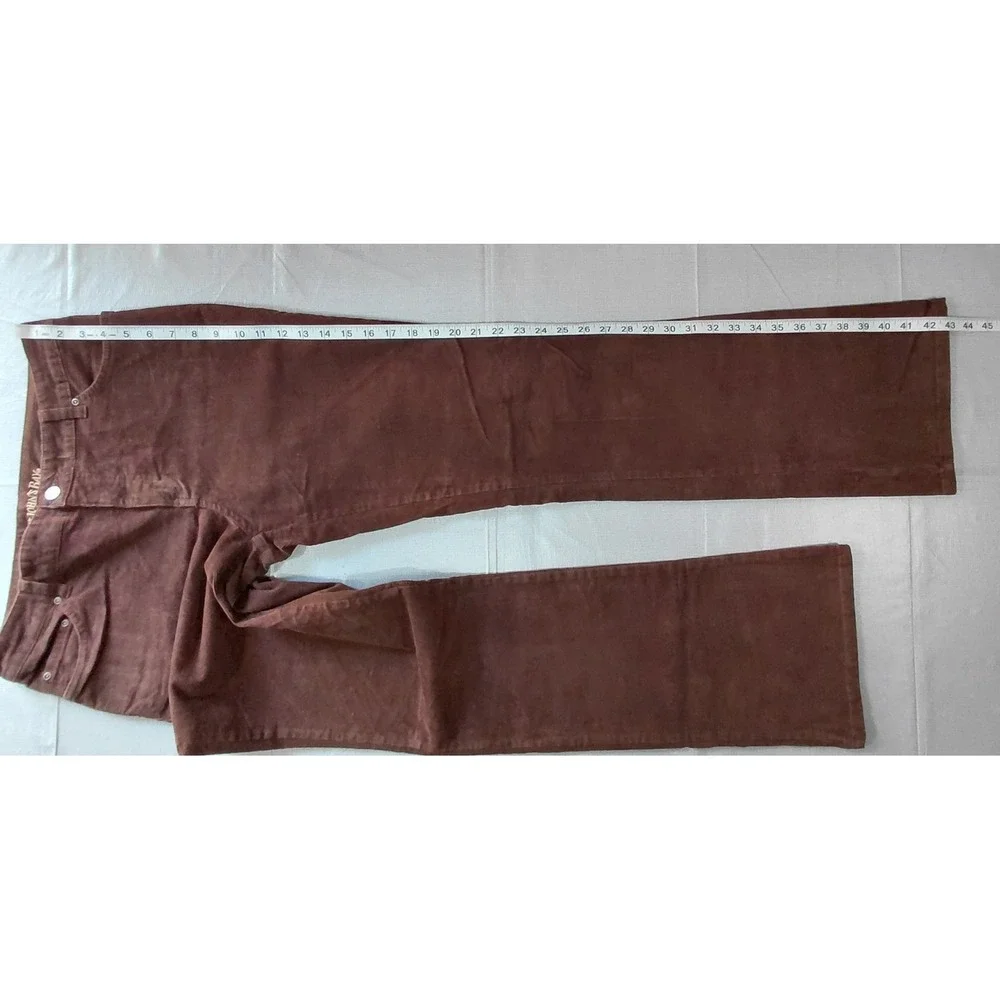 St. John's Bay Secretly Slender Bootcut Corduroy Pants Women's 10 Brown Mid Rise - Picture 11 of 13